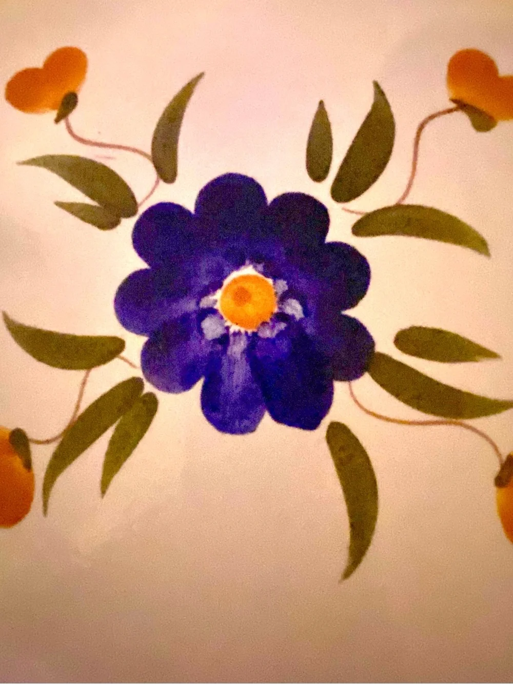 Vintage Furio Made in Italy Ceramic Floral Large 12